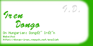 iren dongo business card